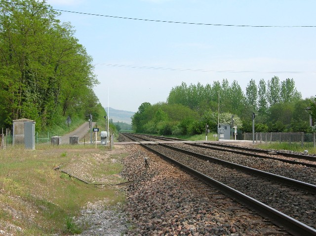 Saône et Loire - Dennevy - passage à niveau